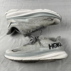 Hoka One One Clifton 9 Mens Size 11 Gray Running Shoes Gym Sneakers 1127895 HMBC